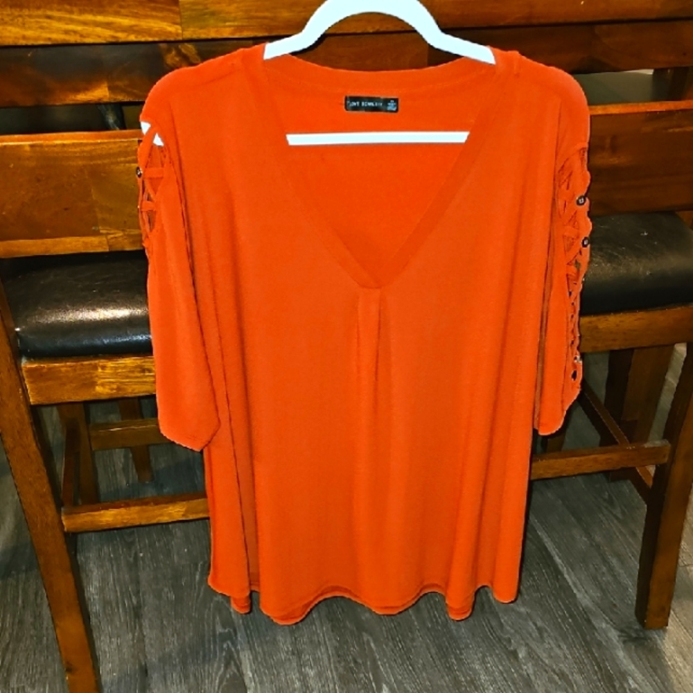 LOVE SCARLETT- Dark Orange women's blouse, NWTS!! Dont Miss Out!! 3X